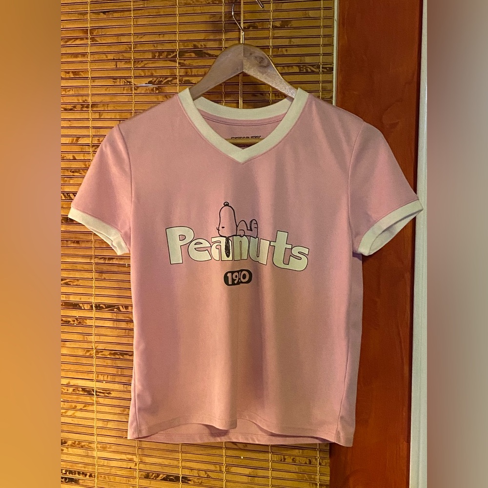 Peanuts Pink and Yellow Graphic Tee